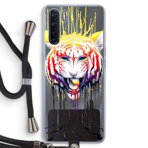 CaseCompany Fading: Oppo A91 Transparant Hoesje met koord