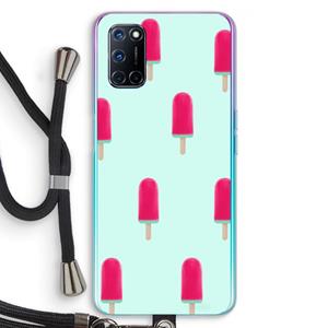 CaseCompany Waterijsje: Oppo A92 Transparant Hoesje met koord