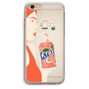 CaseCompany Peach please!: iPhone 6 Plus / 6S Plus Transparant Hoesje