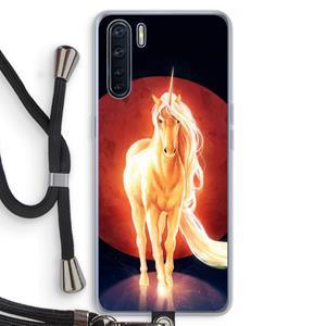 CaseCompany Last Unicorn: Oppo A91 Transparant Hoesje met koord