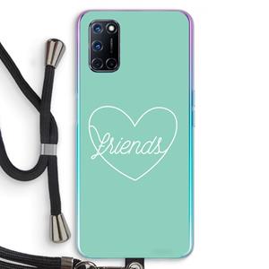 CaseCompany Friends heart pastel: Oppo A92 Transparant Hoesje met koord