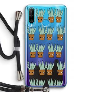 CaseCompany Sansevieria: Huawei P30 Lite Transparant Hoesje met koord