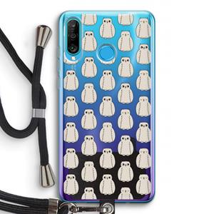 CaseCompany Uilen: Huawei P30 Lite Transparant Hoesje met koord
