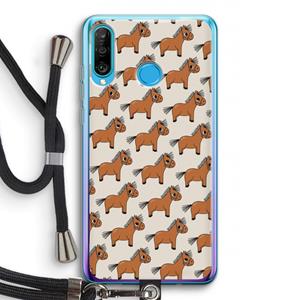 CaseCompany Pony: Huawei P30 Lite Transparant Hoesje met koord