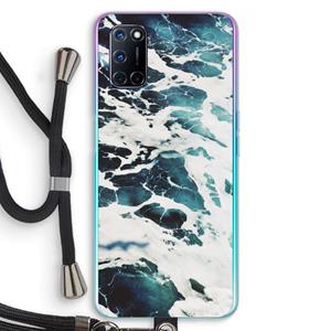CaseCompany Golven: Oppo A92 Transparant Hoesje met koord