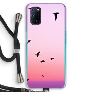CaseCompany Fly away: Oppo A92 Transparant Hoesje met koord