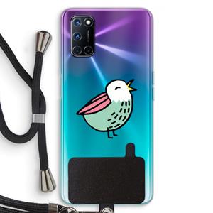 CaseCompany Birdy: Oppo A92 Transparant Hoesje met koord
