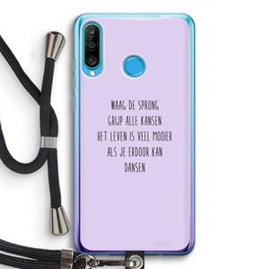 CaseCompany Sprong: Huawei P30 Lite Transparant Hoesje met koord