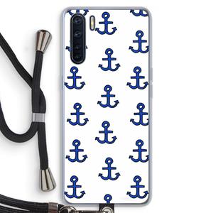 CaseCompany Ankers: Oppo A91 Transparant Hoesje met koord