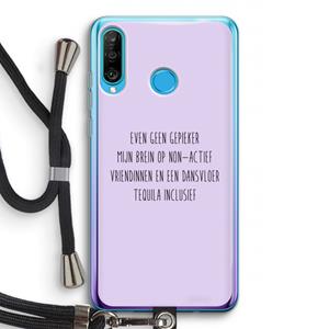 CaseCompany Tequila: Huawei P30 Lite Transparant Hoesje met koord