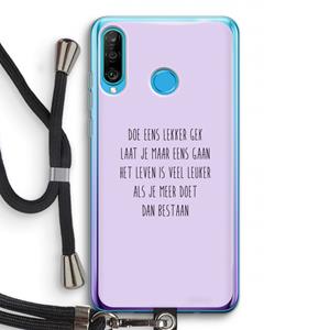 CaseCompany Gek: Huawei P30 Lite Transparant Hoesje met koord