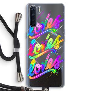 CaseCompany Loves: Oppo A91 Transparant Hoesje met koord