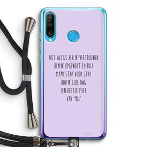 CaseCompany Zelfvertrouwen: Huawei P30 Lite Transparant Hoesje met koord