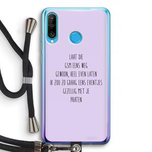 CaseCompany GSM: Huawei P30 Lite Transparant Hoesje met koord