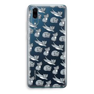 CaseCompany Poezen: Huawei P20 Transparant Hoesje