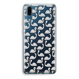CaseCompany Zwanen: Huawei P20 Transparant Hoesje