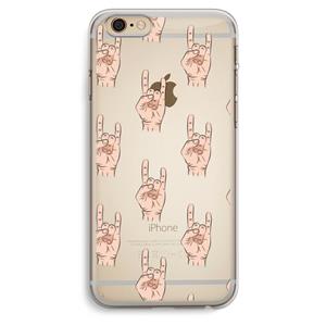 CaseCompany Rock: iPhone 6 Plus / 6S Plus Transparant Hoesje