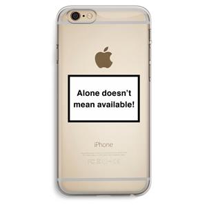 CaseCompany Alone: iPhone 6 Plus / 6S Plus Transparant Hoesje