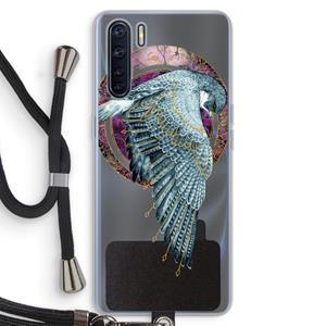 CaseCompany Golden Falcon: Oppo A91 Transparant Hoesje met koord