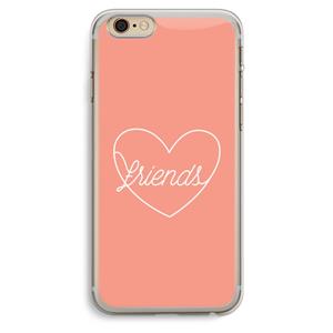 CaseCompany Friends heart: iPhone 6 Plus / 6S Plus Transparant Hoesje