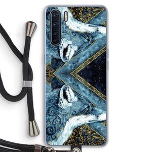 CaseCompany Golden Fox: Oppo A91 Transparant Hoesje met koord