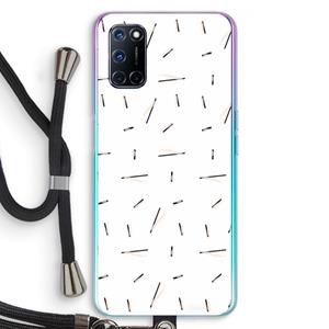CaseCompany Hipster stripes: Oppo A92 Transparant Hoesje met koord