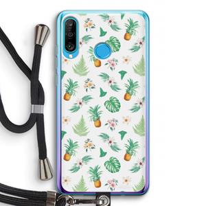 CaseCompany Ananas bladeren: Huawei P30 Lite Transparant Hoesje met koord