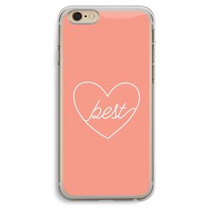 CaseCompany Best heart: iPhone 6 Plus / 6S Plus Transparant Hoesje