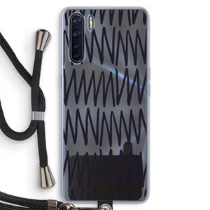 CaseCompany Marrakech Zigzag: Oppo A91 Transparant Hoesje met koord