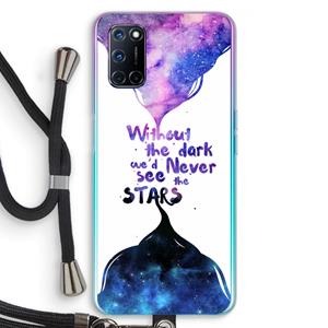 CaseCompany Stars quote: Oppo A92 Transparant Hoesje met koord