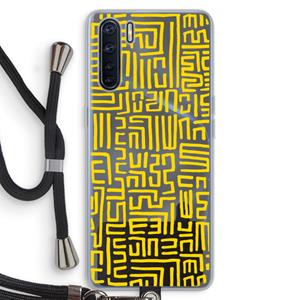 CaseCompany Majorelle Blue Print: Oppo A91 Transparant Hoesje met koord