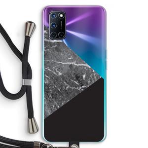 CaseCompany Combinatie marmer: Oppo A92 Transparant Hoesje met koord