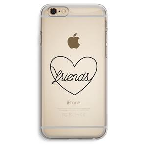 CaseCompany Friends heart black: iPhone 6 Plus / 6S Plus Transparant Hoesje