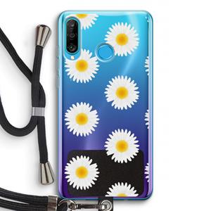 CaseCompany Margrietjes: Huawei P30 Lite Transparant Hoesje met koord