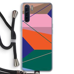 CaseCompany Gestalte 1: Oppo A91 Transparant Hoesje met koord