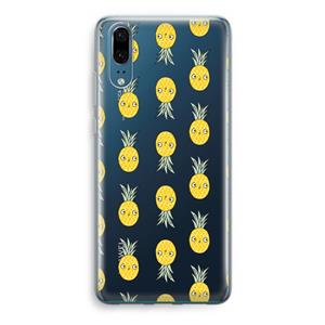 CaseCompany Ananas: Huawei P20 Transparant Hoesje