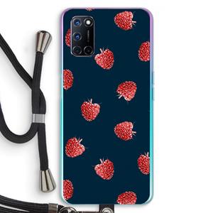 CaseCompany Framboosjes: Oppo A92 Transparant Hoesje met koord