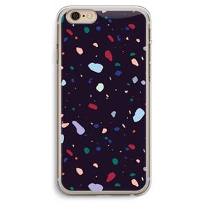 CaseCompany Dark Rounded Terrazzo: iPhone 6 Plus / 6S Plus Transparant Hoesje