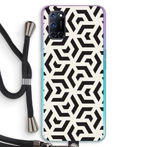 CaseCompany Crazy pattern: Oppo A92 Transparant Hoesje met koord