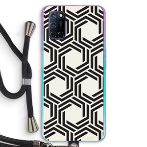 CaseCompany Geometrisch patroon: Oppo A92 Transparant Hoesje met koord