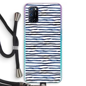 CaseCompany Verrassende lijnen: Oppo A92 Transparant Hoesje met koord