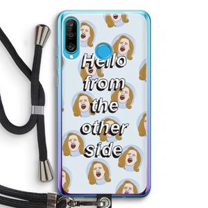 CaseCompany Hello: Huawei P30 Lite Transparant Hoesje met koord