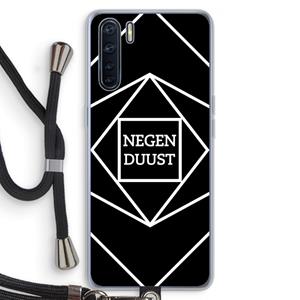 CaseCompany Negenduust geometrisch: Oppo A91 Transparant Hoesje met koord