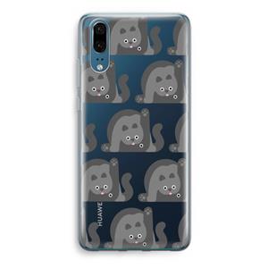 CaseCompany Cats: Huawei P20 Transparant Hoesje