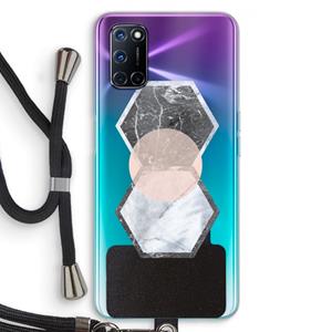 CaseCompany Creatieve toets: Oppo A92 Transparant Hoesje met koord