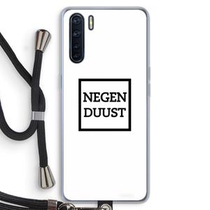 CaseCompany Negenduust vierkant: Oppo A91 Transparant Hoesje met koord