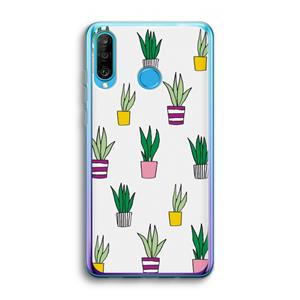 CaseCompany Sanseveria: Huawei P30 Lite Transparant Hoesje