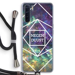 CaseCompany Negenduust ruimte: Oppo A91 Transparant Hoesje met koord