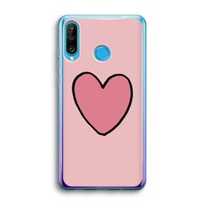 CaseCompany Hartje: Huawei P30 Lite Transparant Hoesje