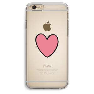 CaseCompany Hartje: iPhone 6 Plus / 6S Plus Transparant Hoesje